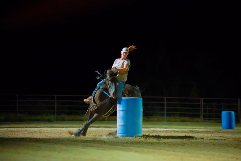 Kristin Corredor Round Barrel Number Two at the Scottsdale Saddle Club Summer Series Race 2 on June 22nd, 2024